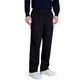 Black Recycled Polyester Casual Pants