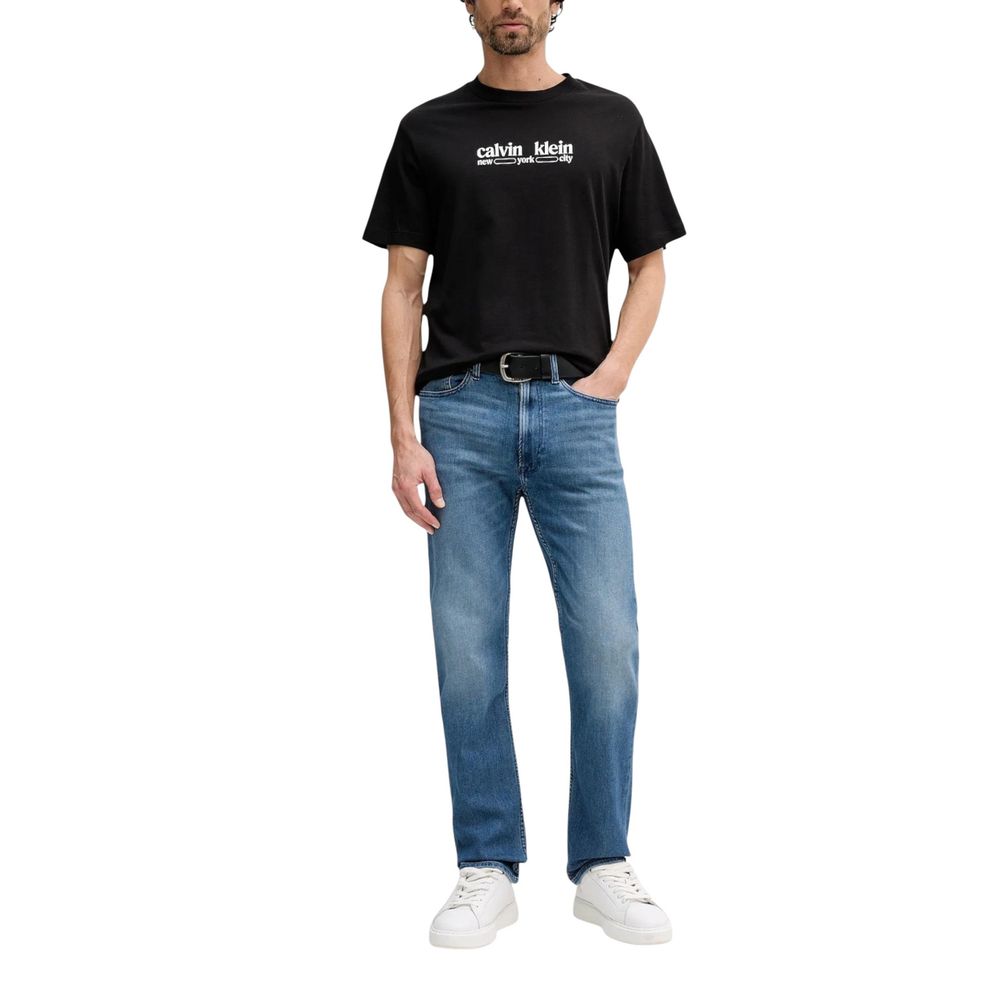 Blue Cotton Relaxed Fit Jeans
