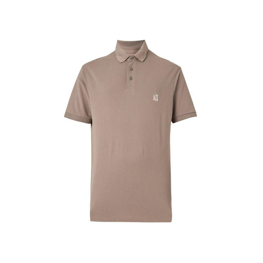 Brown Cotton Polo Shirt