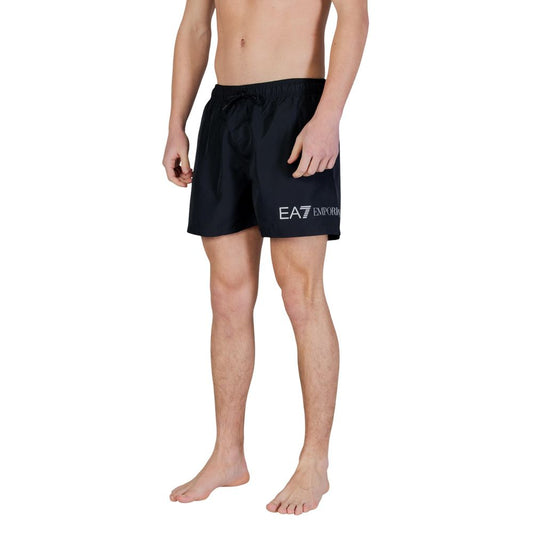 Bicolor Polyester Swim Shorts