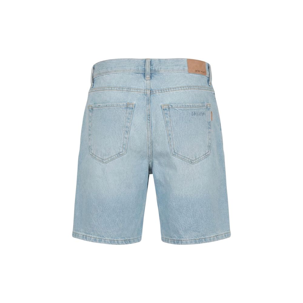 Light Blue Cotton Bermuda Shorts