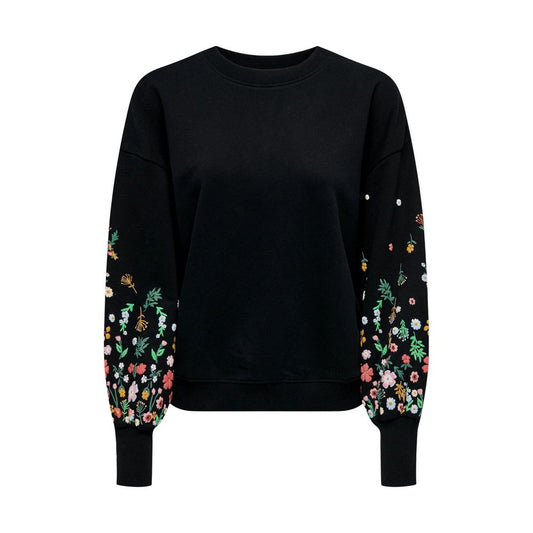 Black Cotton Sweatshirt