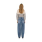 Light Blue Cotton Bootcut Jeans