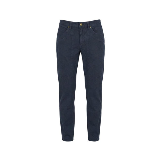 Blue Elastane Skinny Pants