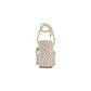 Beige Polyethylene High Heel Pumps