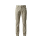 Beige Cotton Skinny Pants