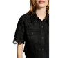 Black Polyester Shortsleeve Shirt