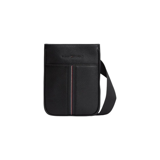 Black Polyethylene Crossbody Bag