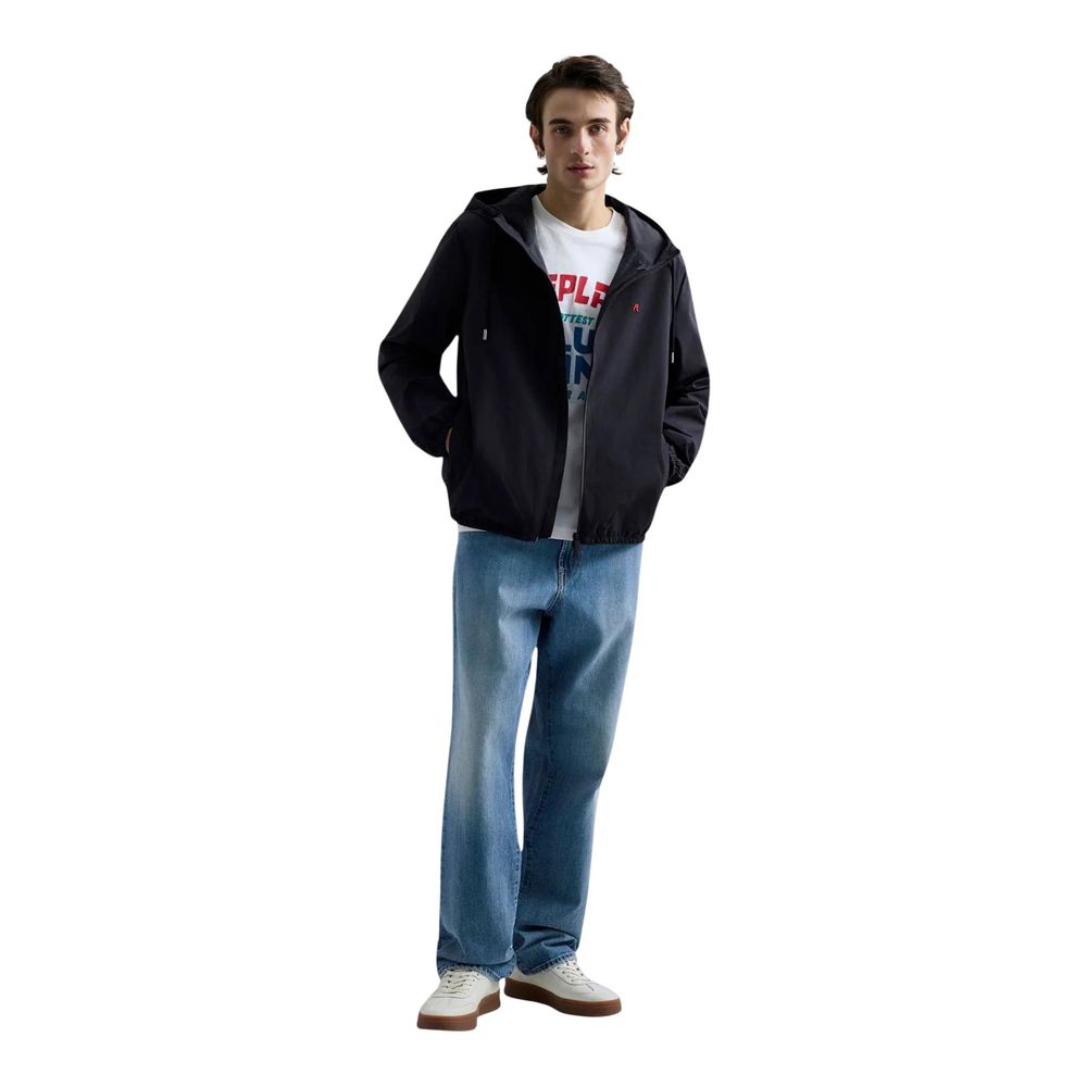 Black Polyester Shell Jacket