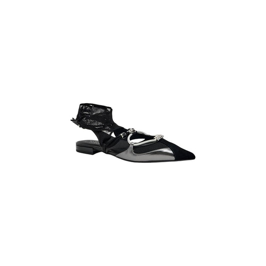 Black Leather Platform Pumps
