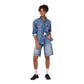 Blue Cotton Bermuda Shorts