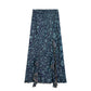 Blue Lyocell Long Skirt