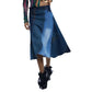 Blue Cotton Long Skirt