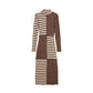 Brown Cotton Long Dress