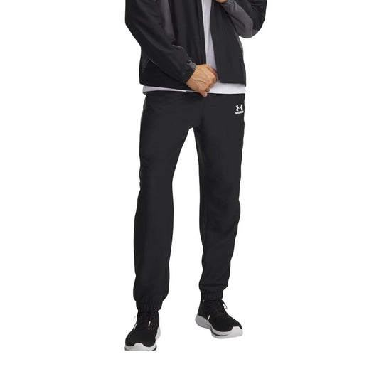 Black And White Polyester Joggers (Workout Pants)
