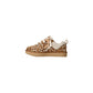 Beige Suede Leather Platform Pumps
