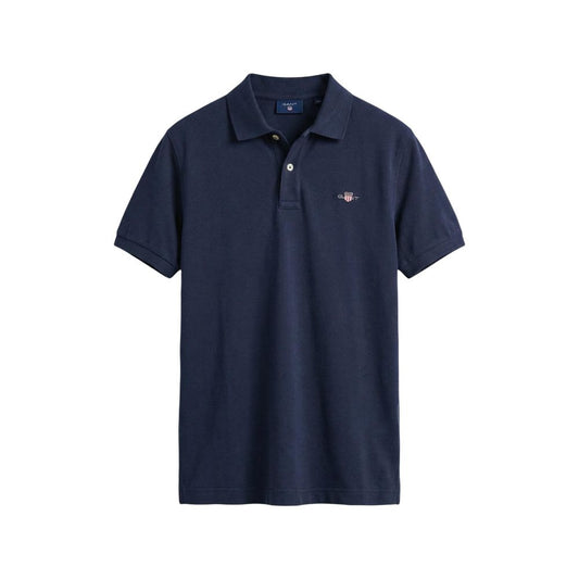 Blue Cotton Polo Shirt