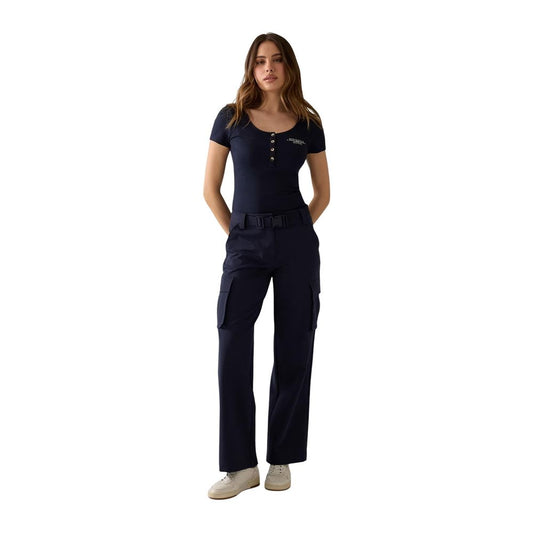 Blue Viscose T-Shirt
