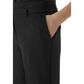 Black Viscose Casual Pants