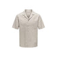 Beige Cotton Shortsleeve Shirt