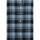 Blue Cotton Full-Length Jacket