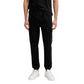 Black Cotton Casual Pants