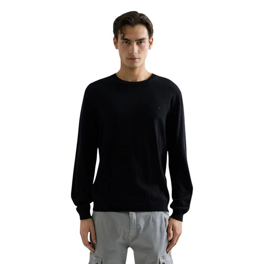 Black Cotton Sweatshirt