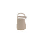 Beige Polyethylene Platform Sandals