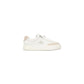 White Leather Low Top Sneakers
