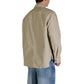 Beige Cotton Full-Length Jacket