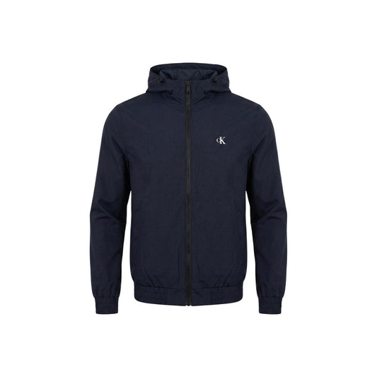 Blue Recycled Polyester Full-Length Jacket