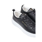 Black Leather Low Top Sneakers