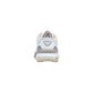 White Polyester Athletic Sneakers