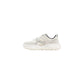 White Polyester Athletic Sneakers
