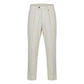 Beige Cotton Casual Pants