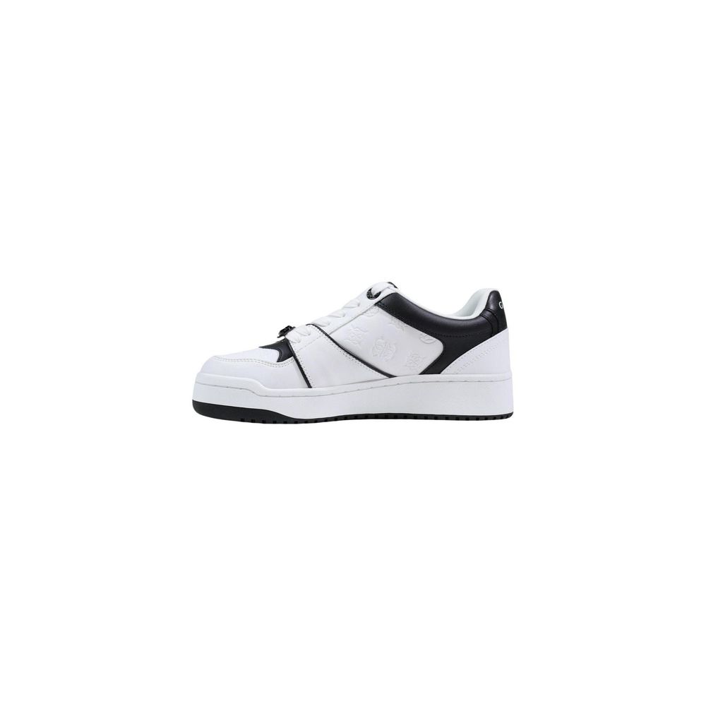 Black And White Polyethylene Low Top Sneakers