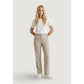 Beige Viscose Casual Pants