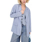 Blue Polyester Blazer