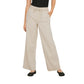 Cream Cotton Flared Pants