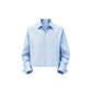 Blue Cotton Pattern Shirt