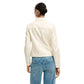 Beige Polyester Full-Length Jacket