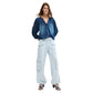 Blue Cotton Casual Pants