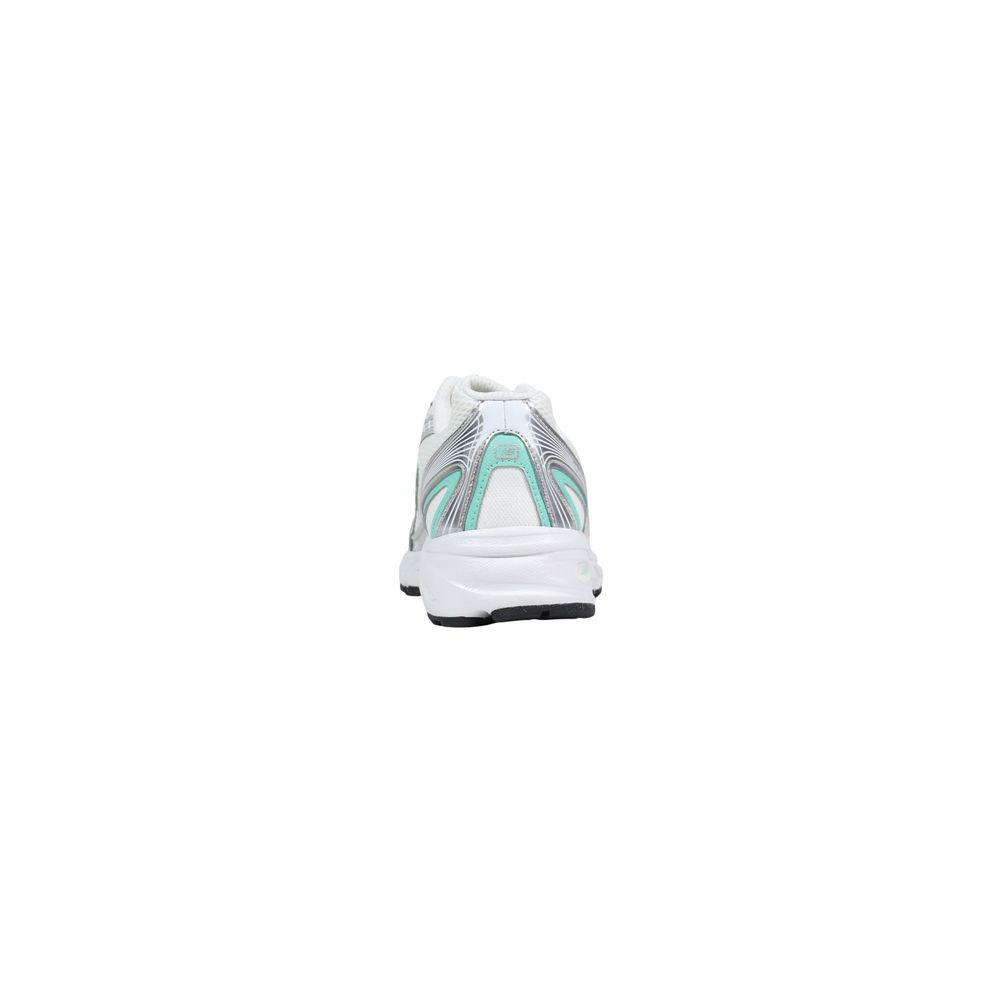 Silver Synthetic Athletic Sneakers