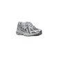 Silver Synthetic Athletic Sneakers
