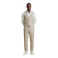 Beige Linen Casual Pants