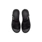 Black Leather Platform Sandals