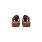 Brown Leather Flat Sandals