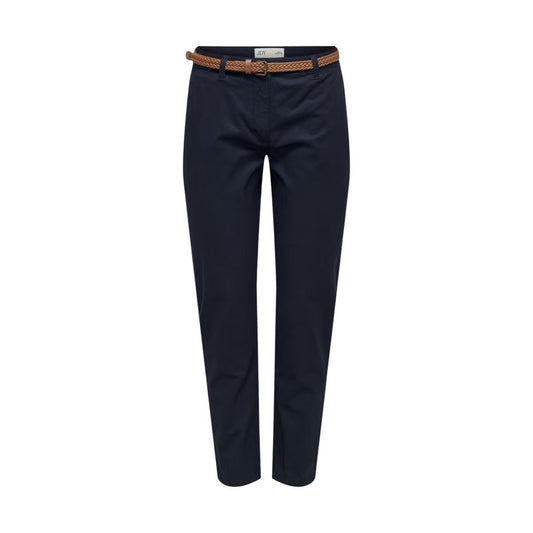 Blue Cotton Chino Pants