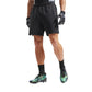 Black And White Polyester Bermuda Shorts