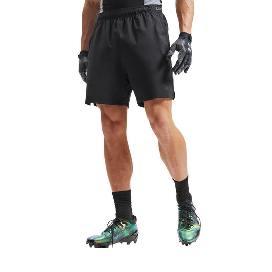Black And White Polyester Bermuda Shorts